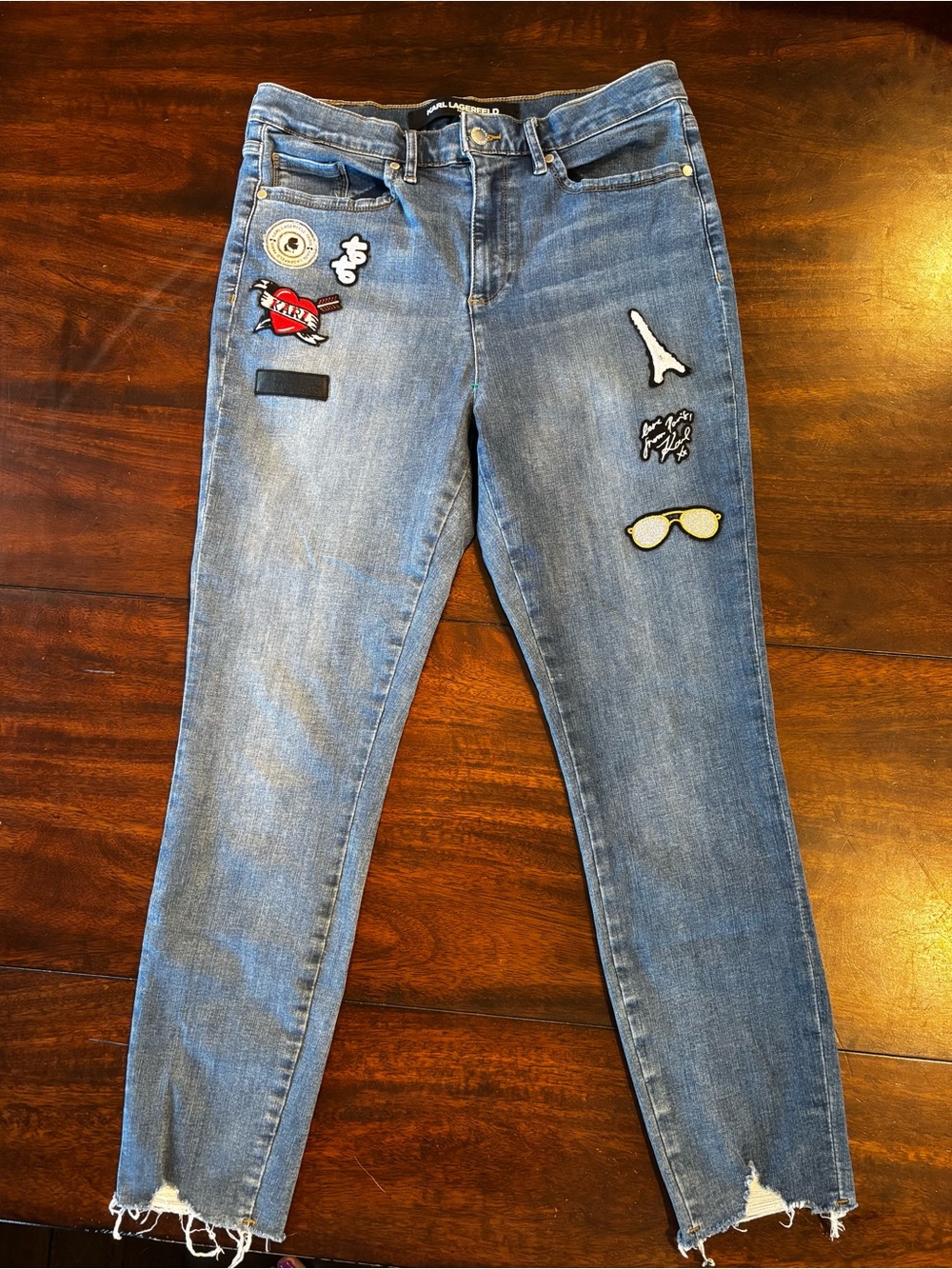Karl Lagerfeld Women's Patchwork Skinny Jeans